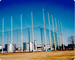 Nets for a golf practice range